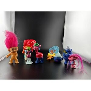 6 McDonalds Trollz Happy Meal Toys Kids Play Trolls Eraser